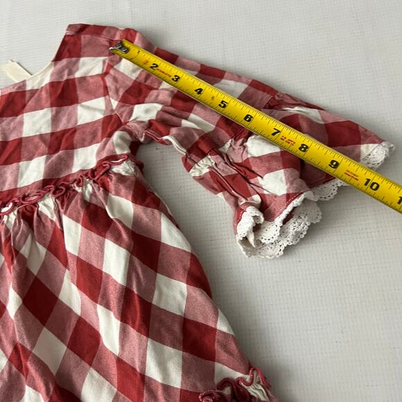 Matilda Jane Just Imagine Kassidy Girls Plaid Twill Ruffle Dress Girls Size 4 - Picture 3 of 7